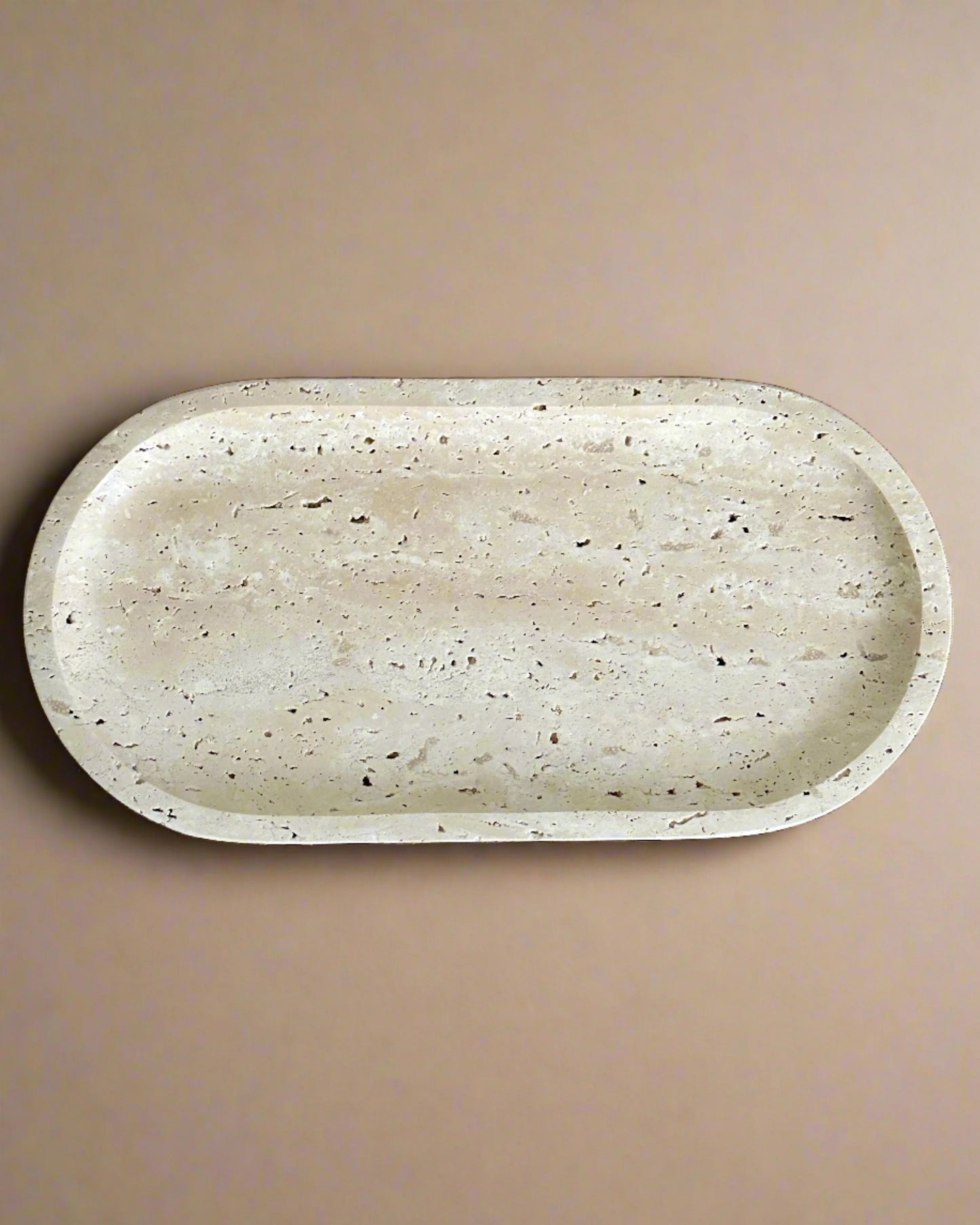 Tivoli Oval Travertine Tray