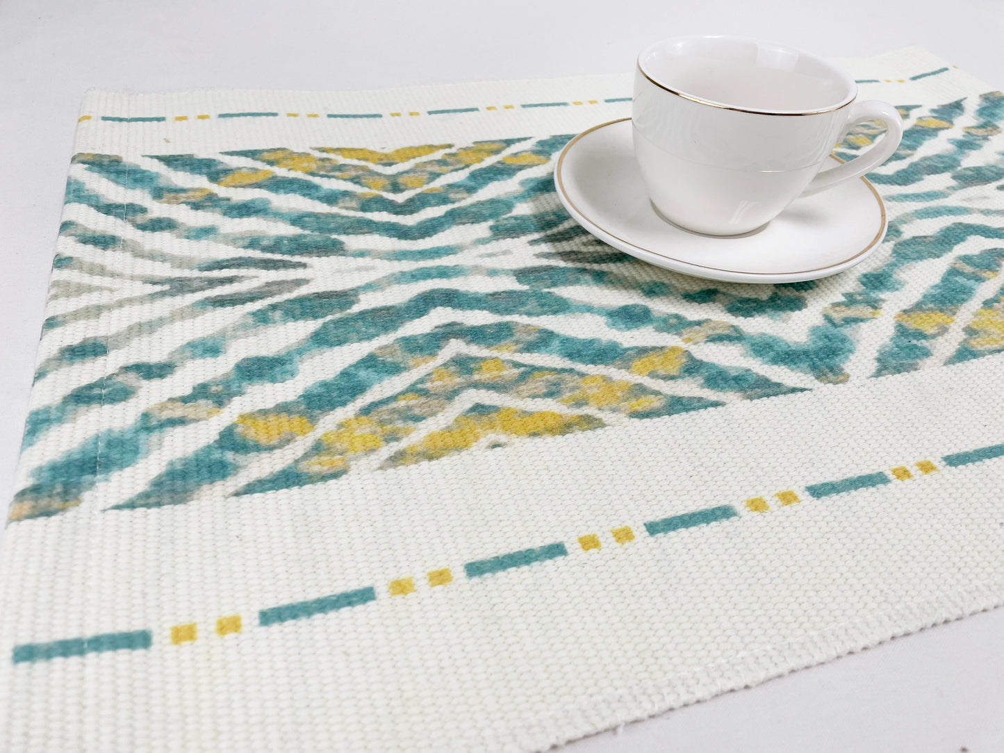 Green Abstract Cotton Placemats
