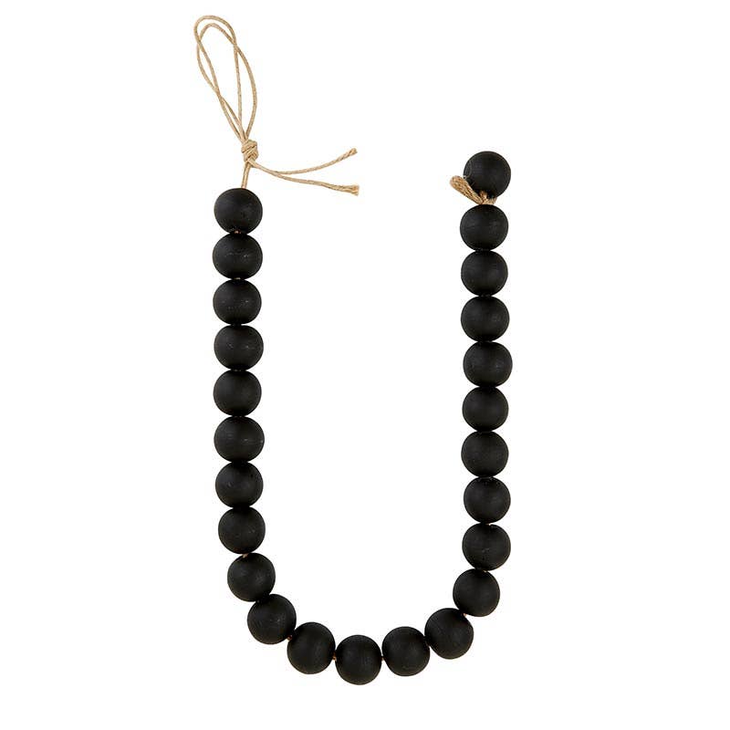 Black Glass Bead Garland