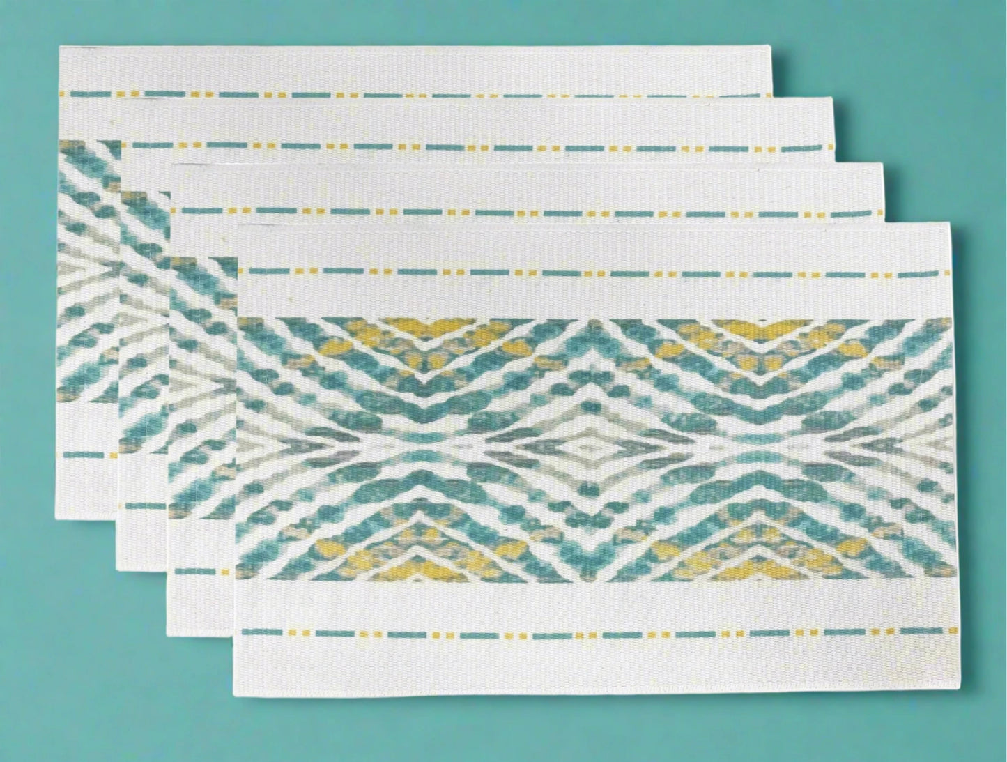 Green Abstract Cotton Placemats