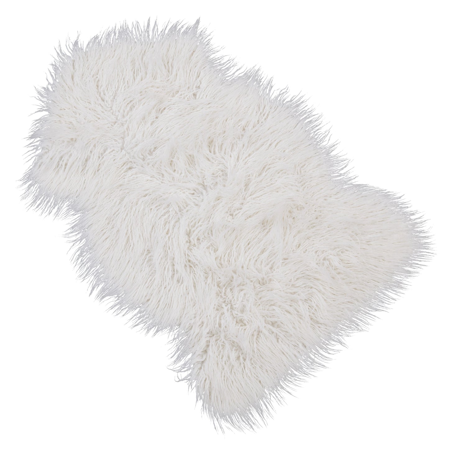 Faux Mongolian Fur Rug - Ivory