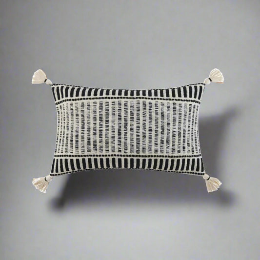 Tate Coal Woven Throw Pillow