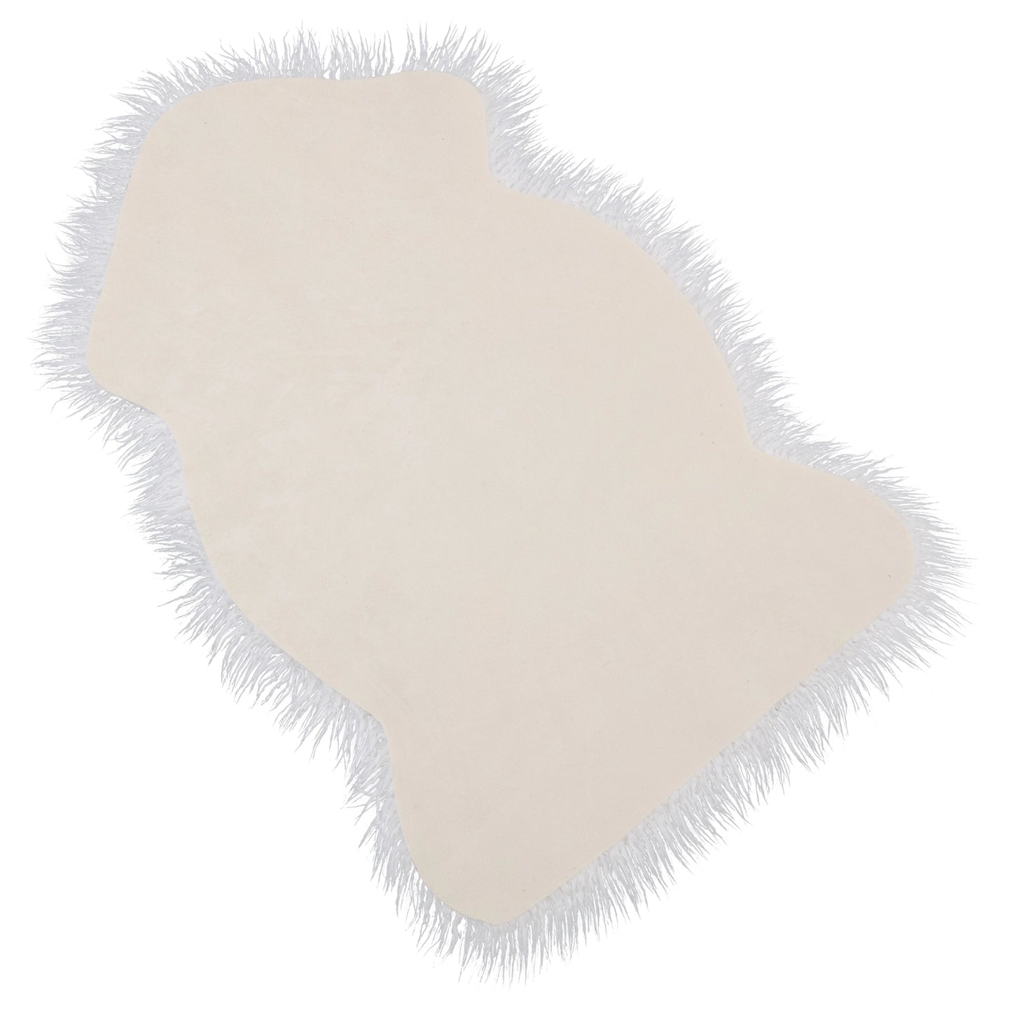 Faux Mongolian Fur Rug - Ivory