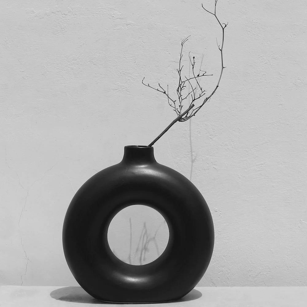 Black Polo Vase - Large