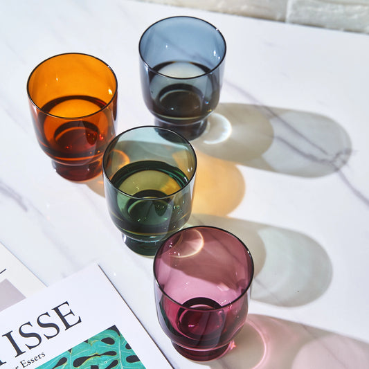 Murano Colored Tumbler Glasses - Set of 4